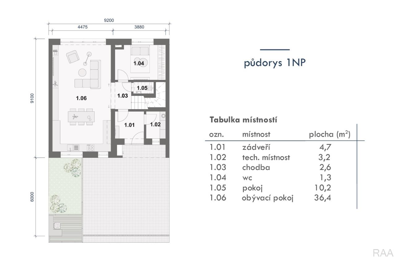 půdorys 1.NP